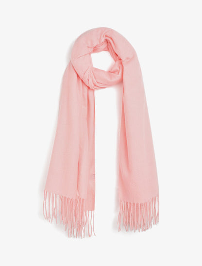 Echarpe en laine mélangée - Rose - 4
