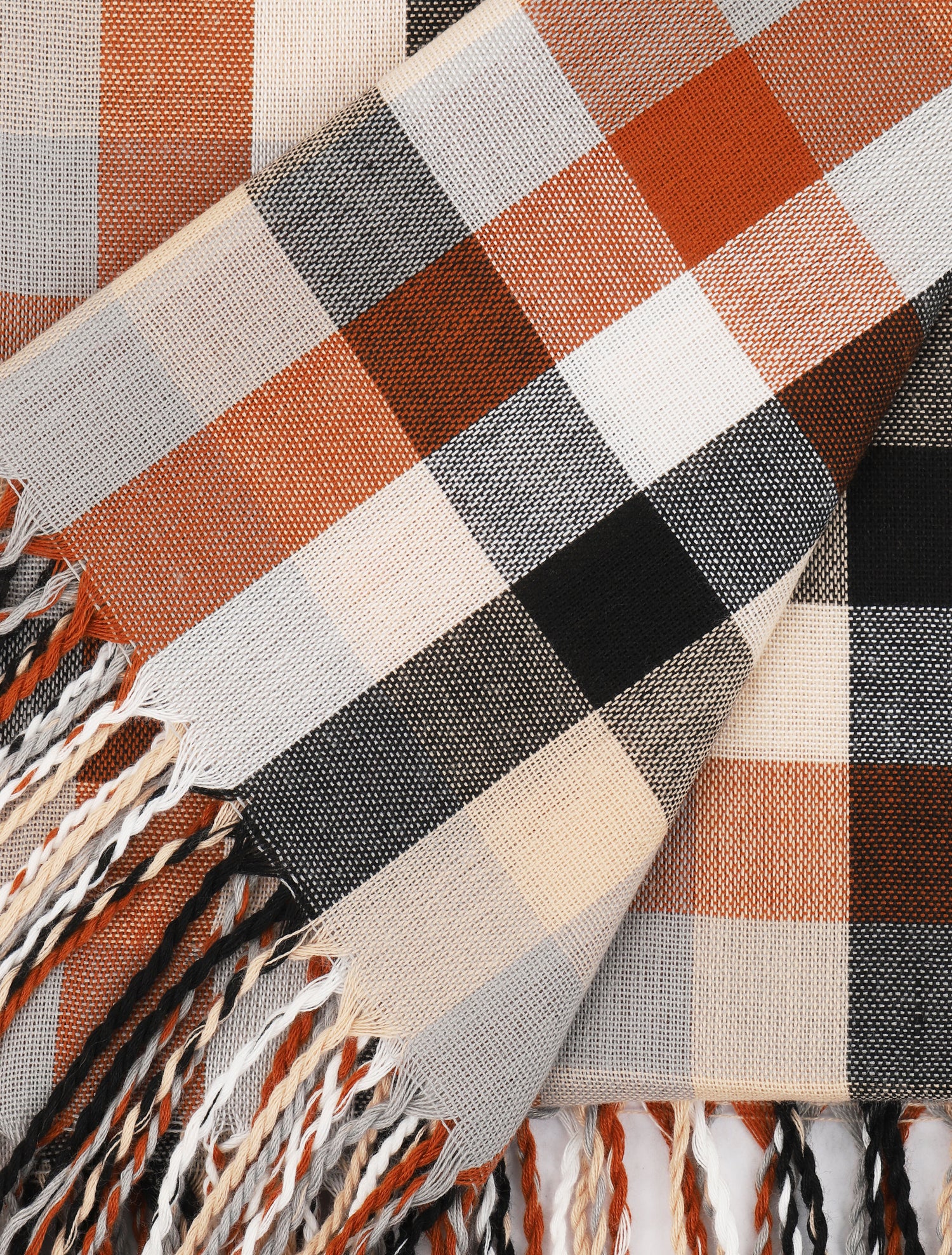 Foulard à petits carreaux - Camel - 3