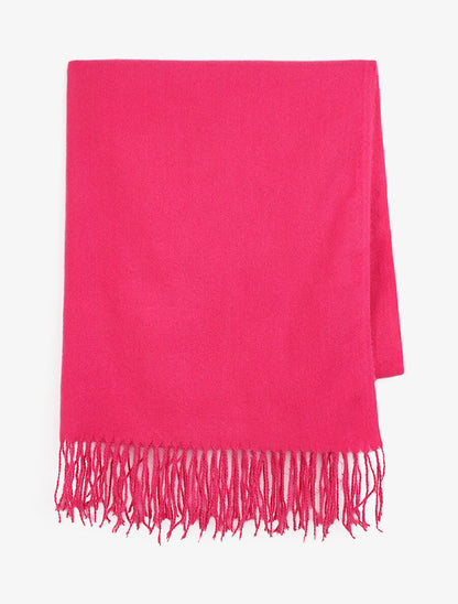Echarpe en laine mélangée - Fushia - 2