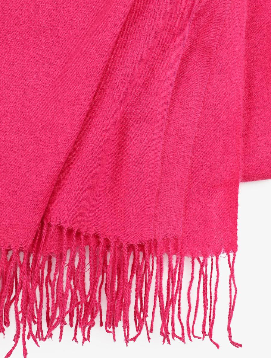 Echarpe en laine mélangée - Fushia - 3