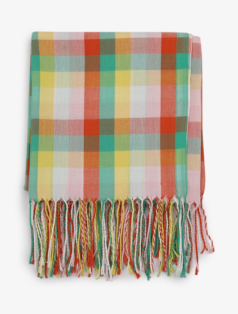 Foulard à petits carreaux - Blanc/vert - 2