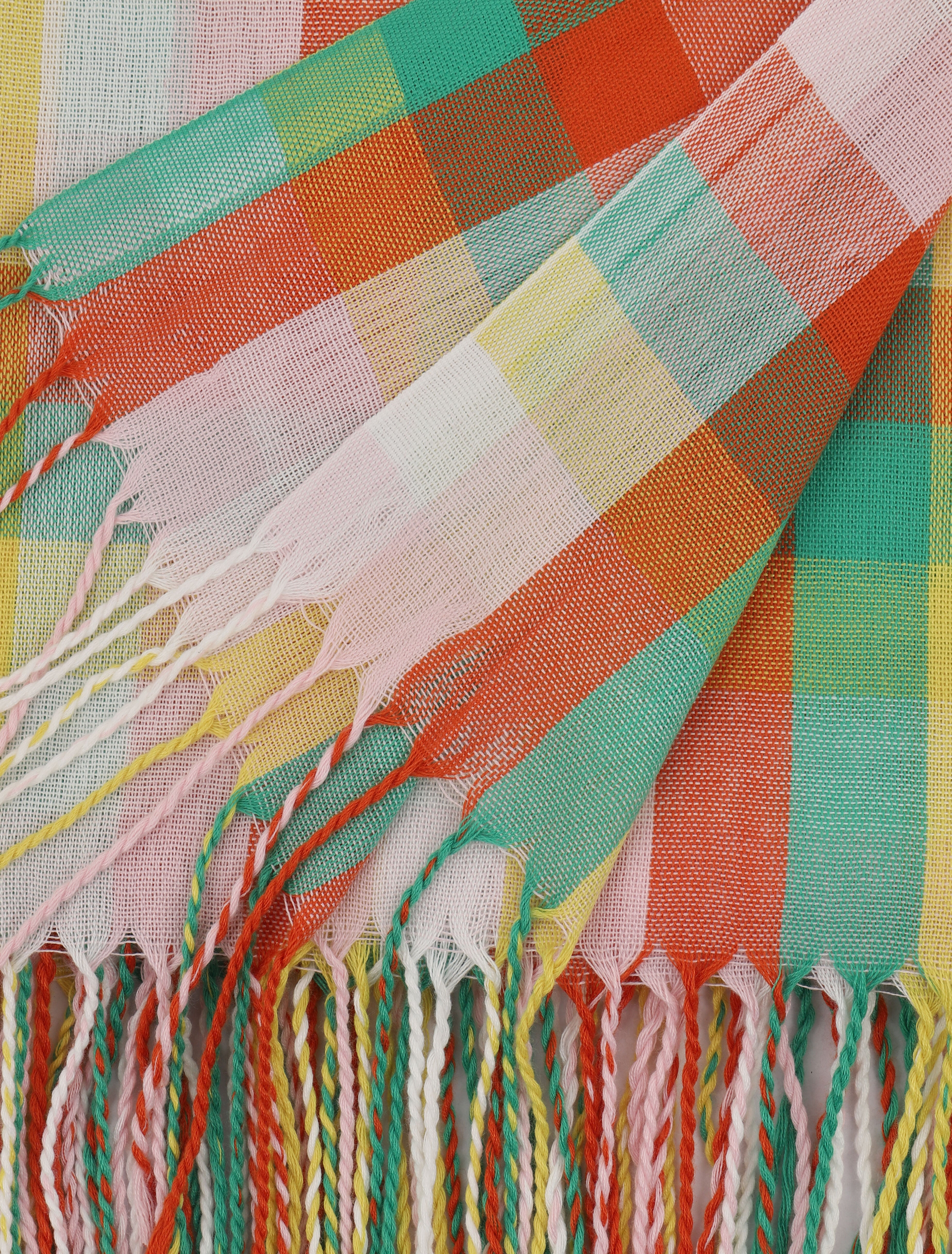 Foulard à petits carreaux - Blanc/vert - 3