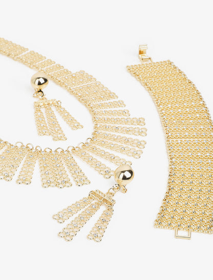 Parure 3 sets chaîne et zircons - Or - 5