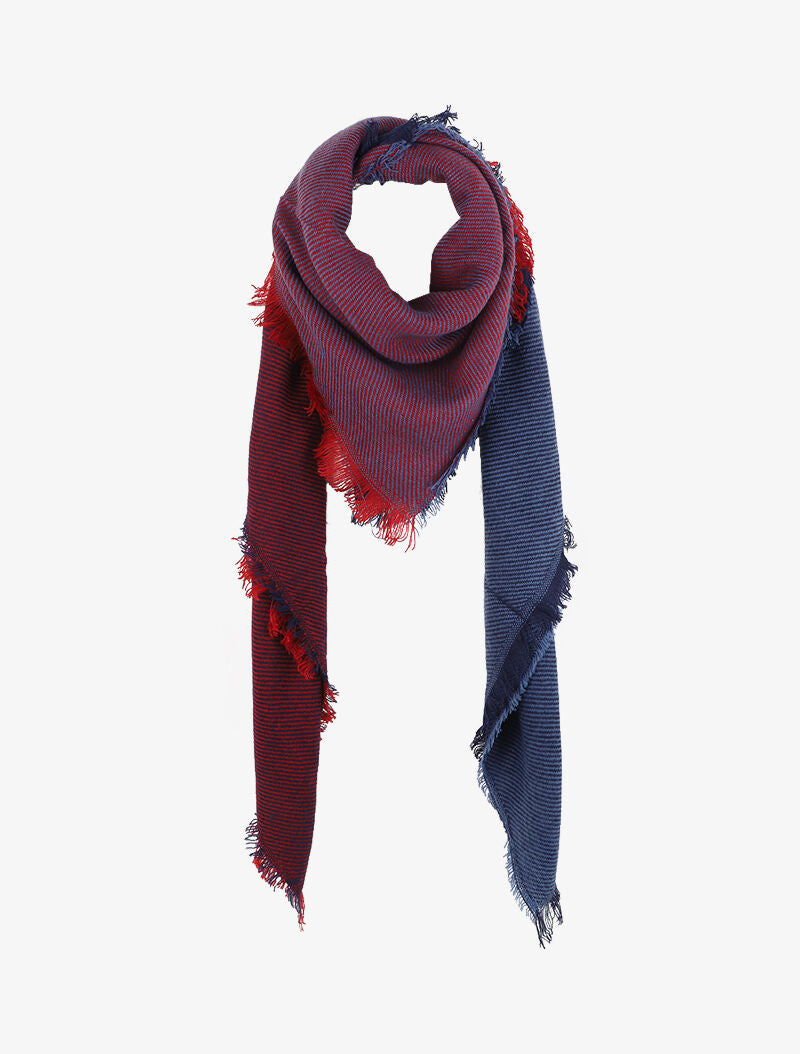 Foulard color block - Bleu marine - 1