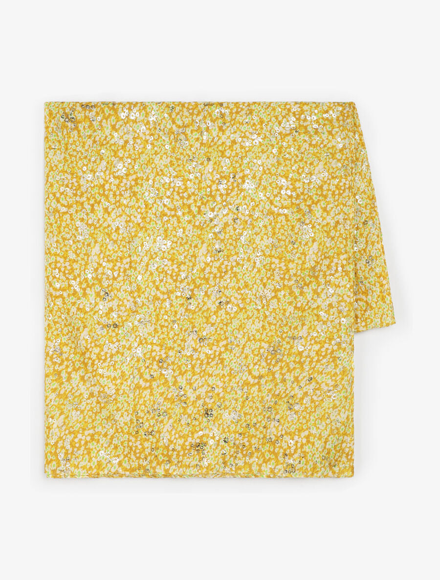 Foulard à petites fleurs irisées - Jaune - 2