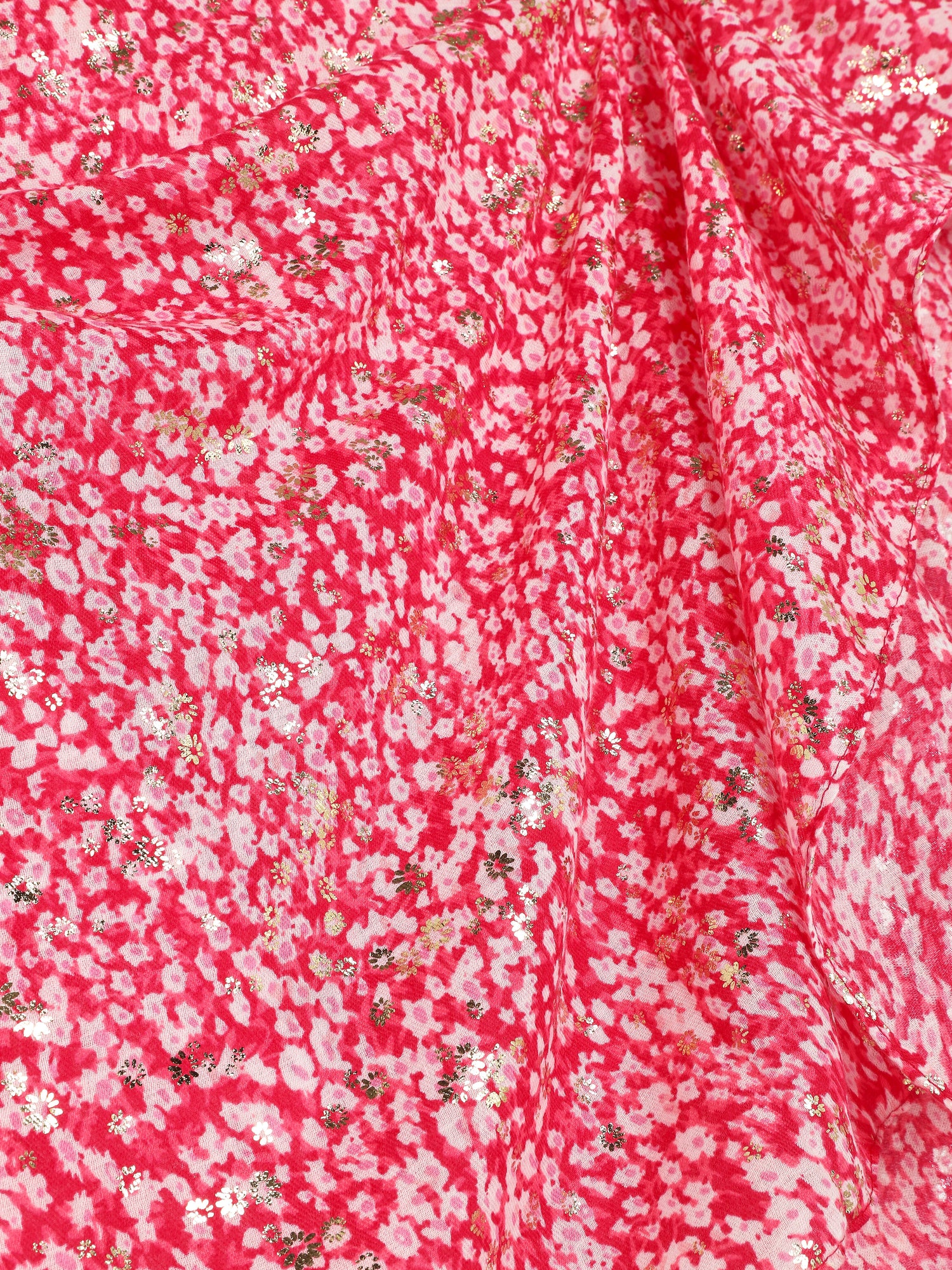 Foulard à petites fleurs irisées - Fuschia - 3