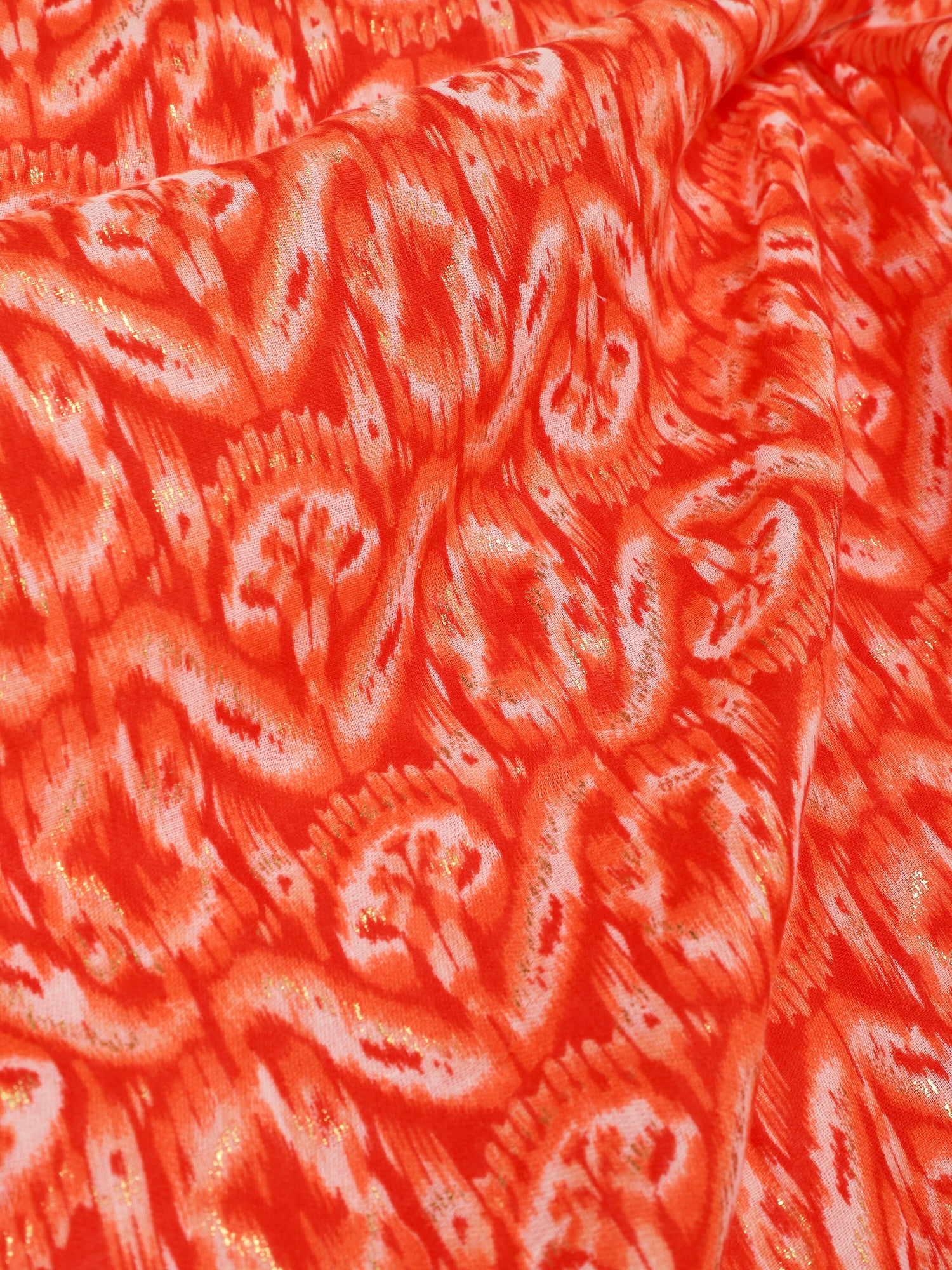 Foulard irisé imprimé psychédélique - Orange - 3