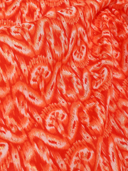 Foulard irisé imprimé psychédélique - Orange - 3