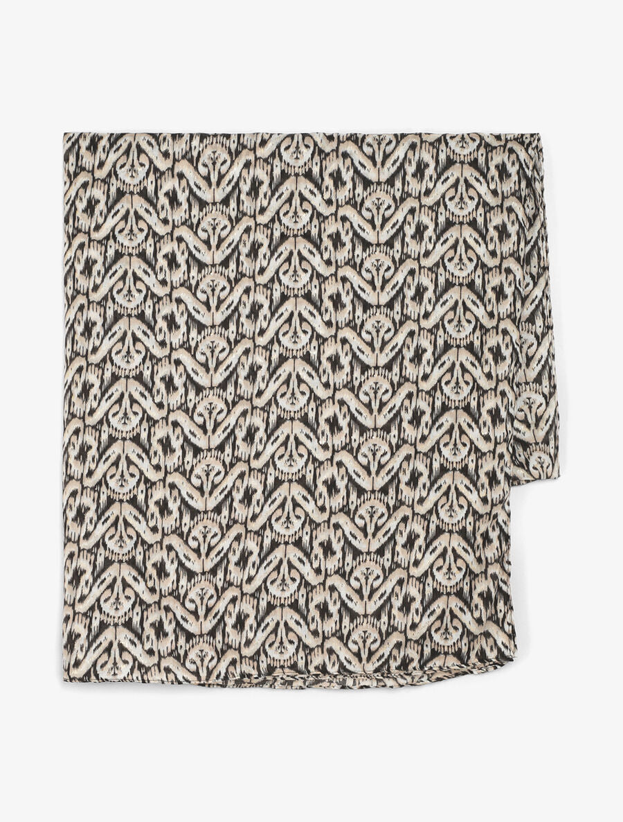 Foulard irisé imprimé psychédélique - Noir - 2