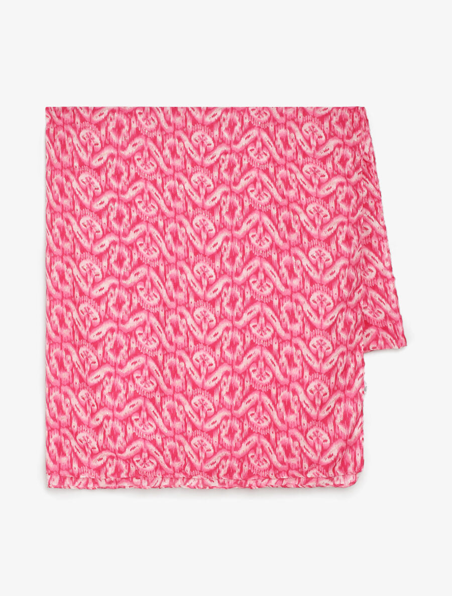 Foulard irisé imprimé psychédélique - Fuschia - 2