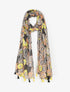 Foulard à pompons imprimé cercles fantaisies - Noir - 4