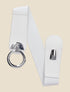 Ceinture bi-matière à boucle ronde - Blanc - 1