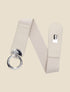 Ceinture bi-matière à boucle ronde - Beige - 1
