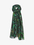 Foulard à imprimé zèbre stylisé et lamé - Vert - 3