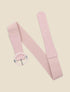 Ceinture élastiquée à boucle ronde - Rose - 1