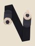 Ceinture élastiquée à double boucles métalliques - Noir - 3
