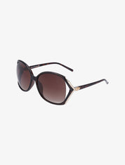 Lunettes de soleil ovales oversize - Marron - 1