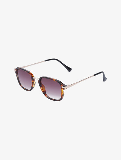 Lunettes de soleil carrées - Marron - 1