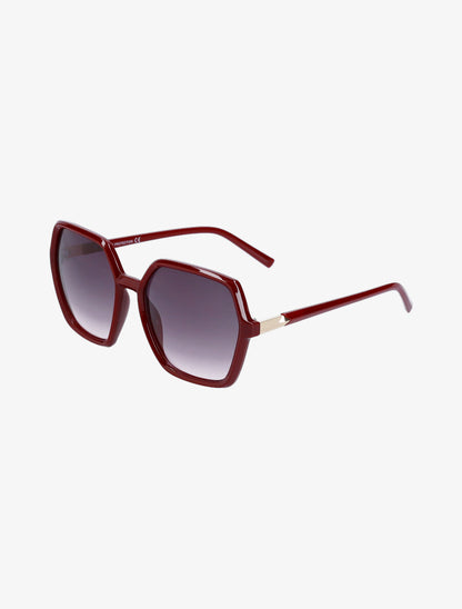 Lunettes de soleil oversize forme carrée - Bordeaux - 2