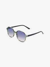 Lunettes de soleil octogonale - Bleu - 1