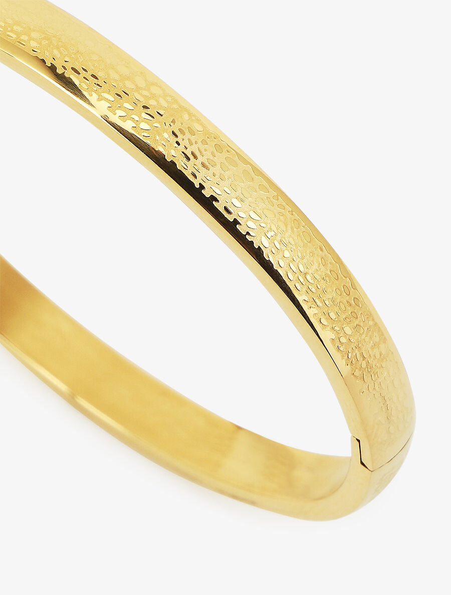 Jonc ruban à motif écailles - Or - 3