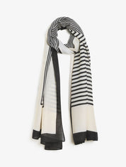 Foulard à motif géométrique - Écru - 4