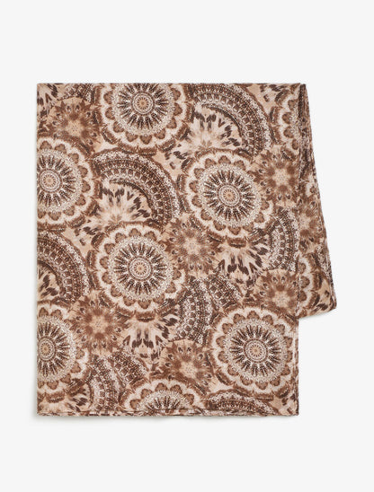 Foulard à motif rosace - Taupe - 2