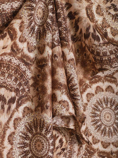 Foulard à motif rosace - Taupe - 3