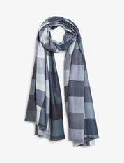 Foulard à imprimé grandes carreaux - Noir - 1