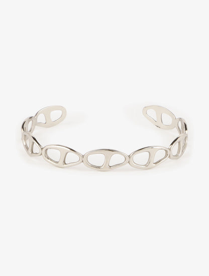 Jonc ouvert à motif stylisé - Argent - 2