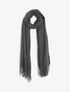 Echarpe unie à franges - Gris - 4