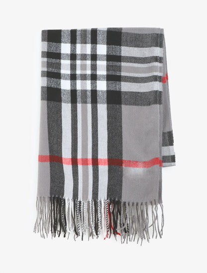 Echarpe imprimé carreaux - Gris - 2