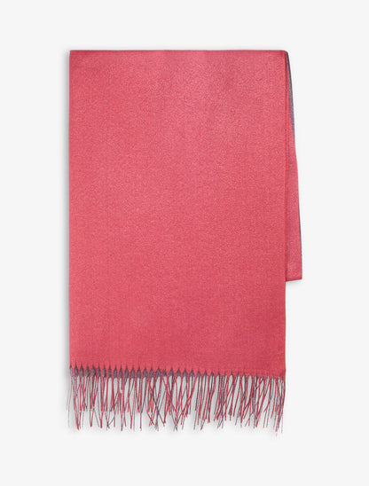 Foulard uni irisé à bords frangés - Bordeaux - 2