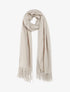 Echarpe unie irisée à bords frangés - Taupe - 1