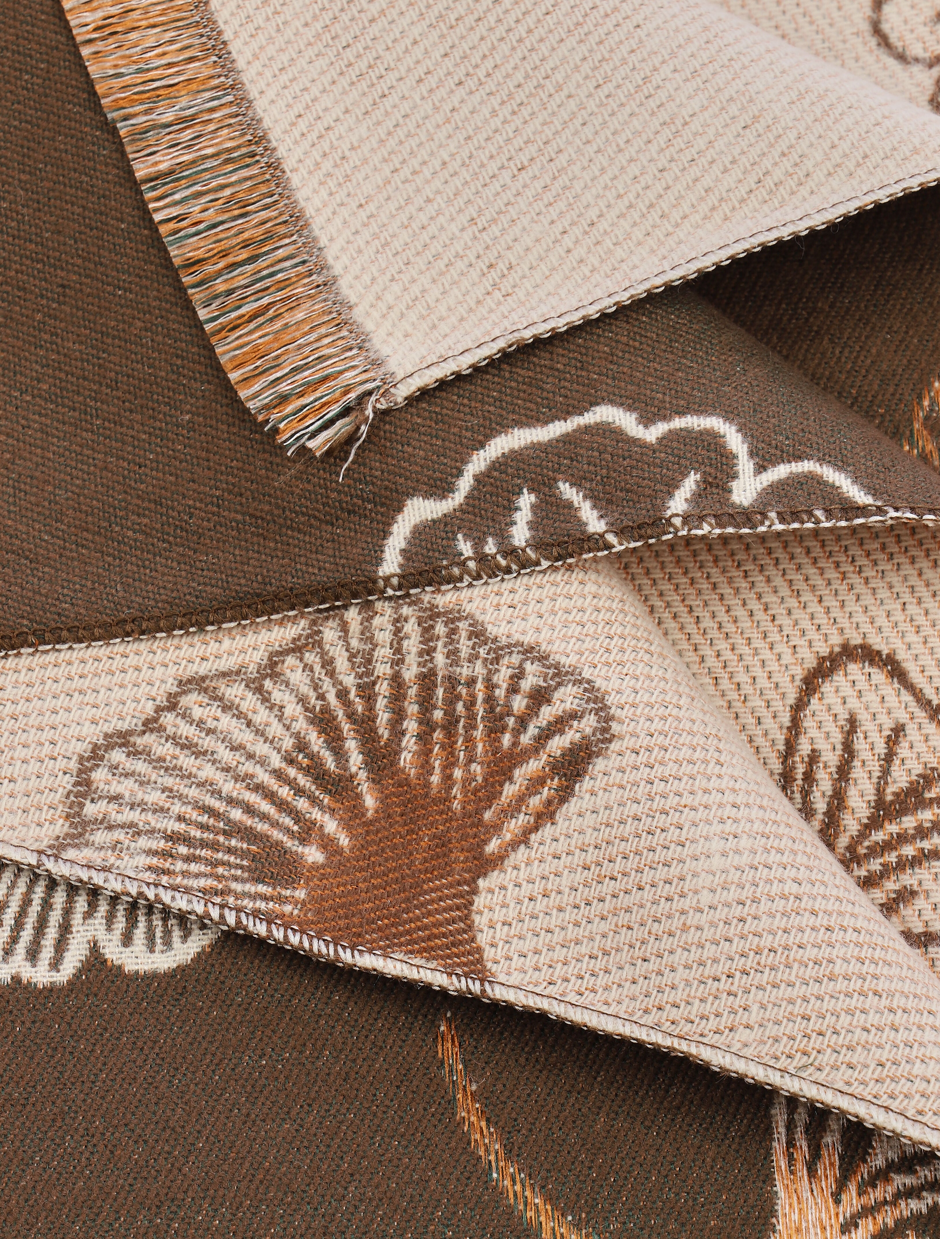 Echarpe imprimé fleurs - Taupe - 3