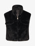Veste sans manches en fausse fourrure - Noir - 1