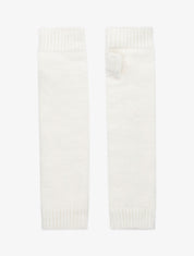 Mitaines longues en maille - Blanc - 2