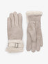 Gants fourrés en suédine - Beige - 1