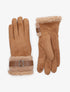 Gants fourrés en suédine - Camel - 1