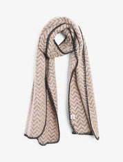 Echarpe imprimé zigzag - Beige - 4