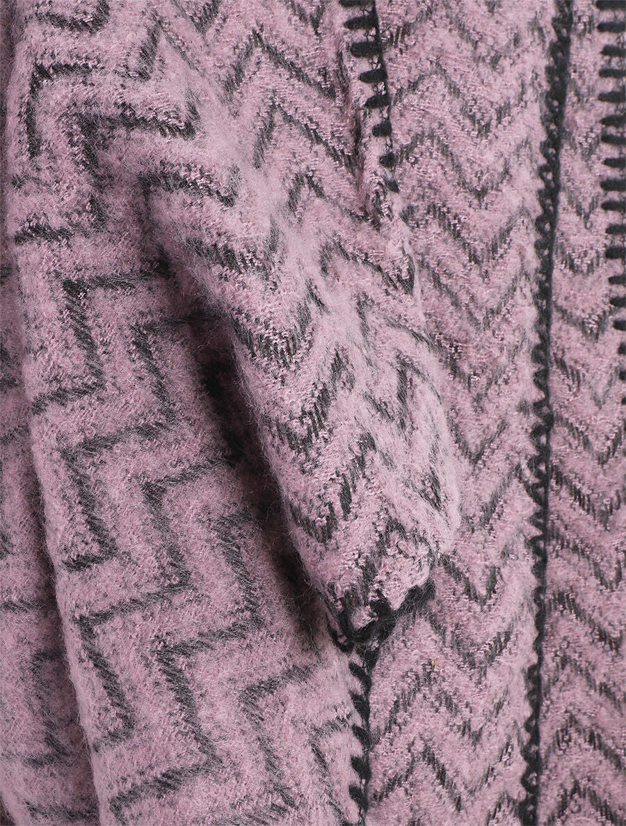 Echarpe imprimé zigzag - Rose - 3