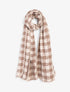 Echarpe à imprimé carreaux irisé - Beige - 1