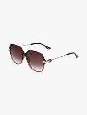 Lunettes de soleil oversize à strass - Camel - 3