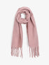 Echarpe longue et duveteuse à franges - Rose poudré - 1