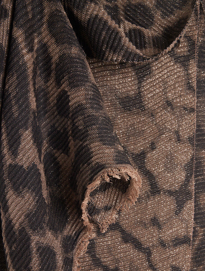 Foulard irisé imprimé guépard - Noir - 3
