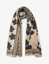 Foulard irisé à imprimé floral - Noir - 1