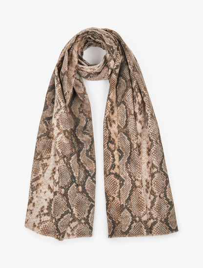 Foulard imprimé python - Beige foncé - 1