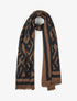 Foulard à motif graphique - Marron - 1