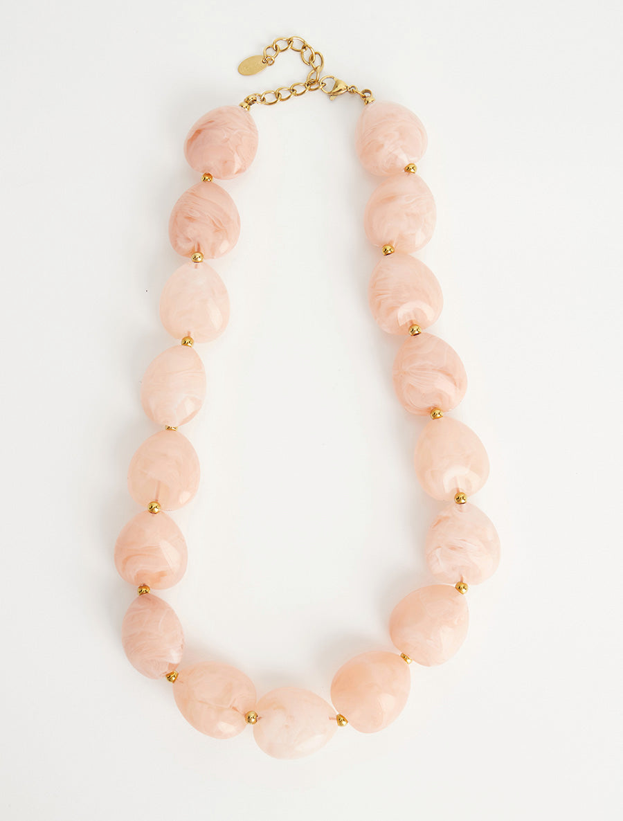 Collier à perles en résine - Rose - 2