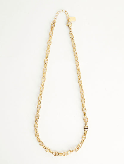 Collier en maille marine - Or - 2